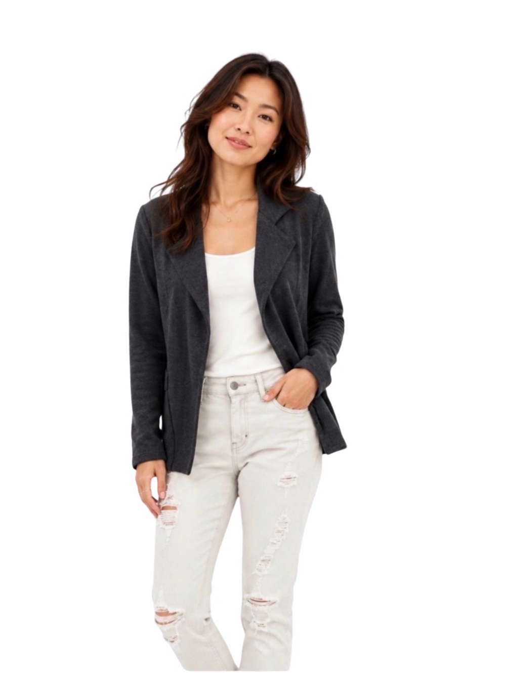 necessitees Open-Front Cardigan
